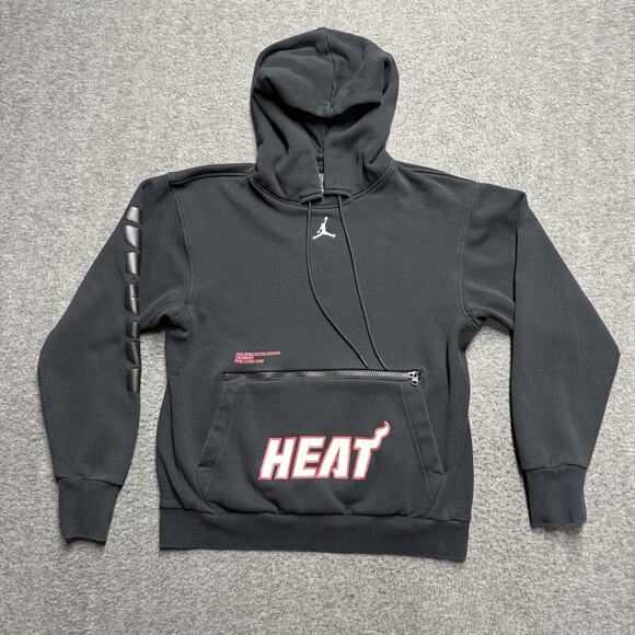 Miami Heat NBA Air Jordan Statement Edition Hoodie Men's Small Black Basketball - Picture 1 of 8
